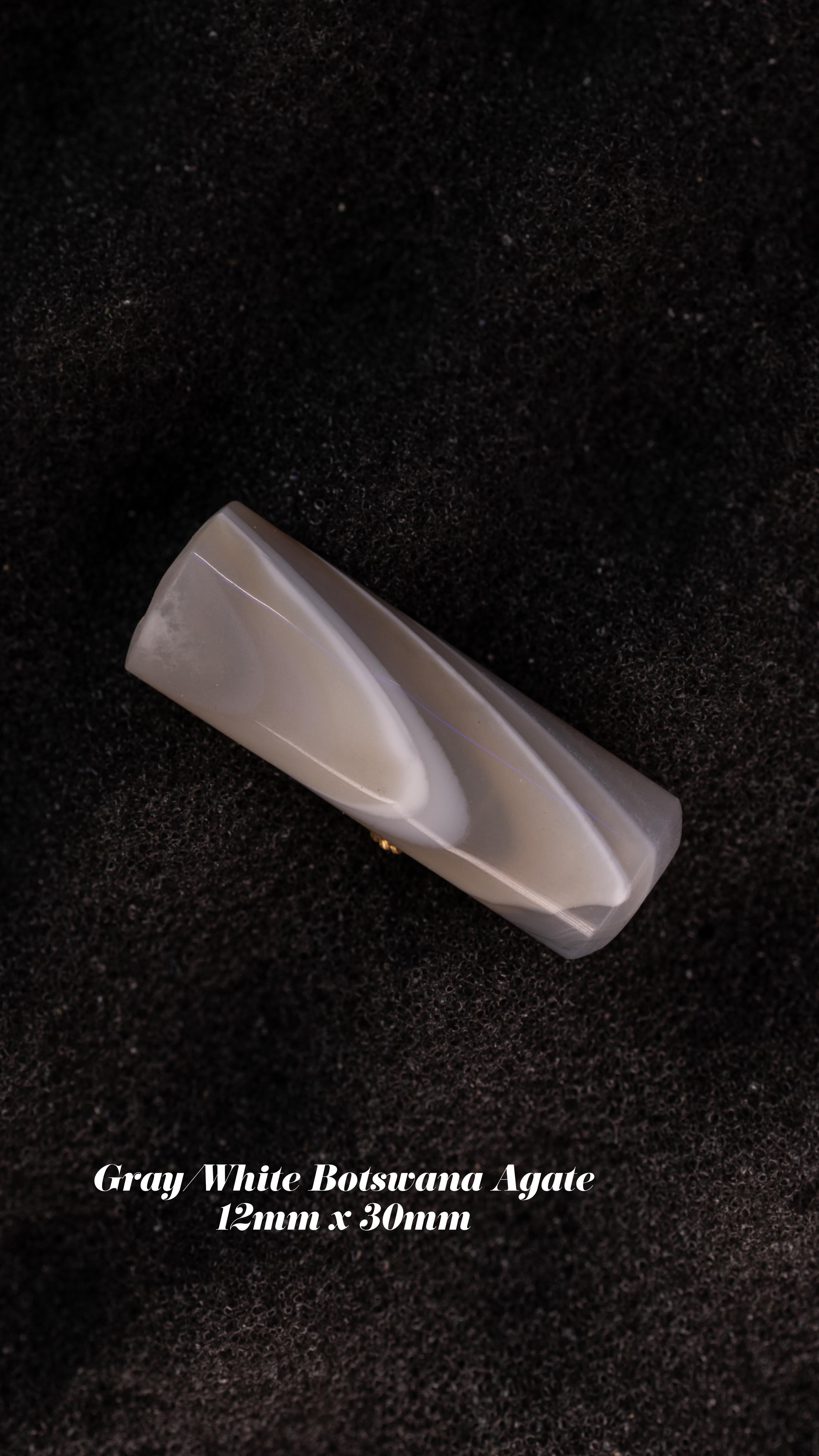 Grey/ White Botswana Agate 12MM