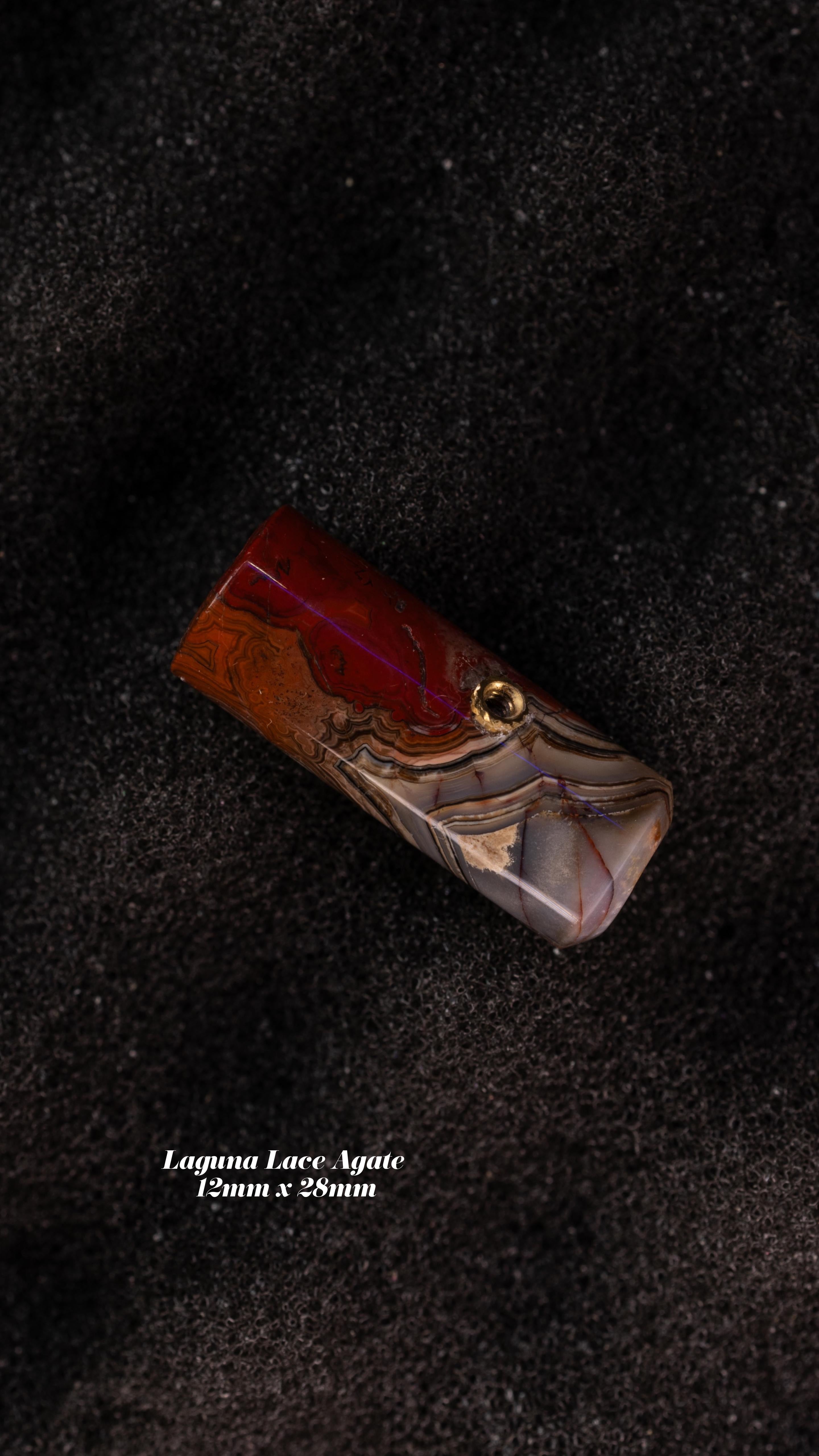 Laguna Lace Agate 12MM With Screw For Handle
