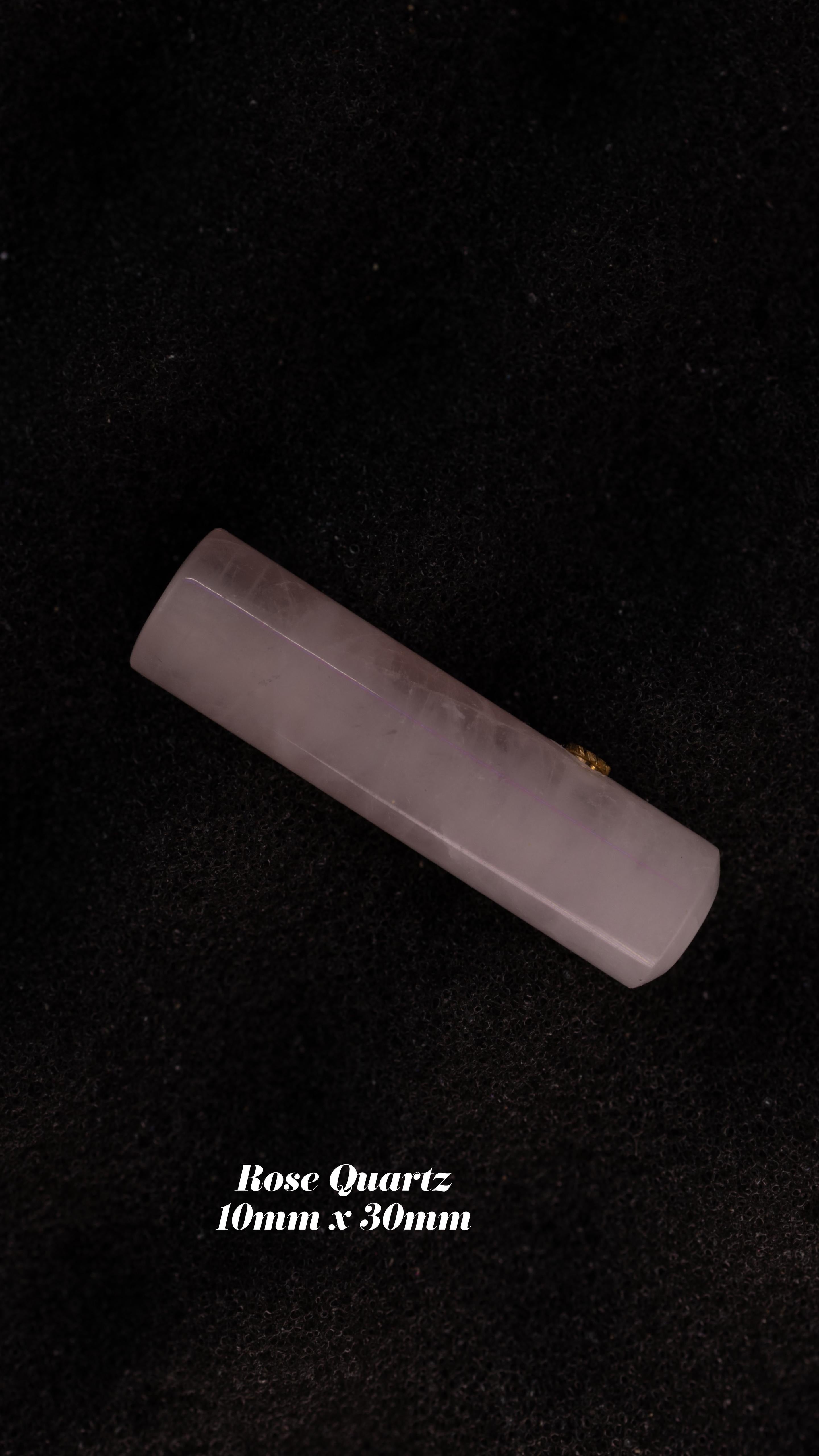 Rose Quartz 10 MM With Screw For Handle