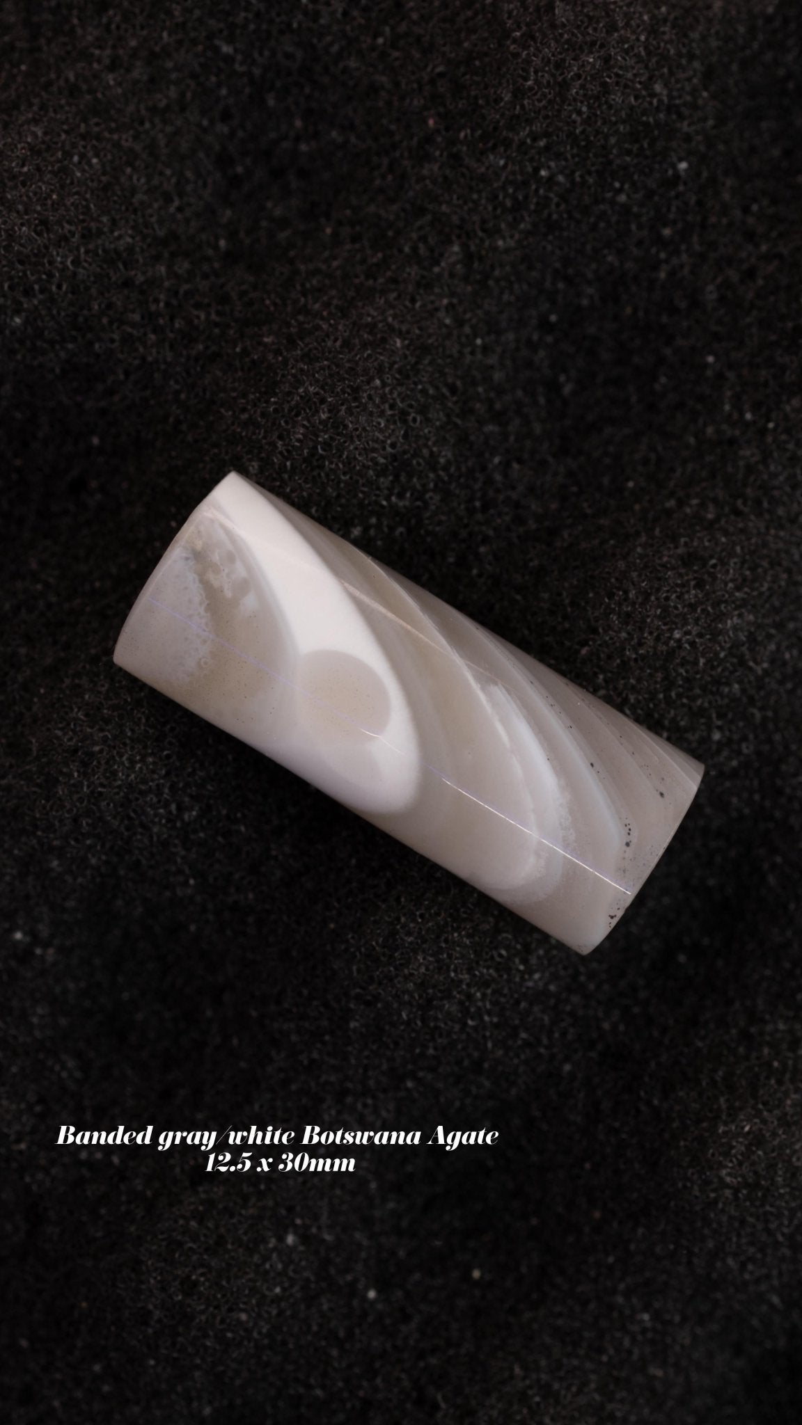 Banded Grey/White Botswana Agate 12.5 MM - Tips 4 Terps
