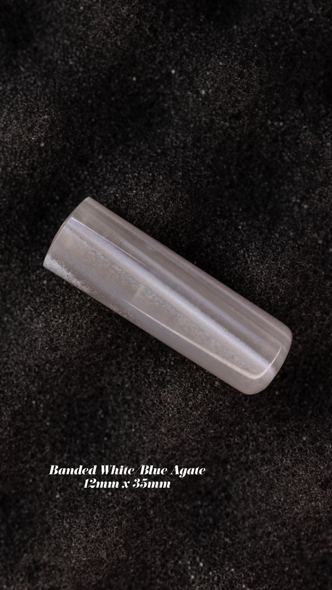 Banded White/Blue Agate 12MM - Tips 4 Terps