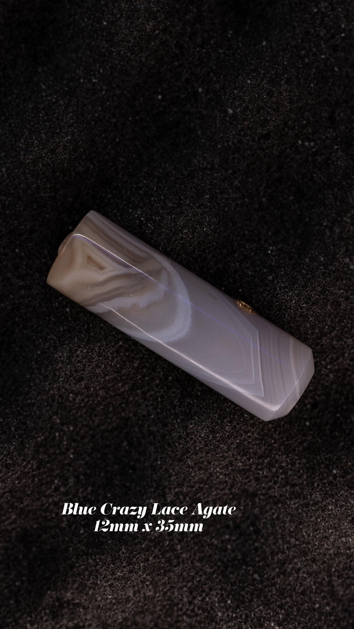 Blue Crazy Lace Agate 12MM With Screw For Handle - Tips 4 Terps