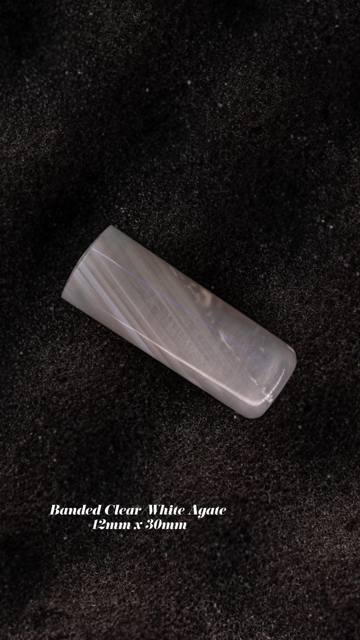 Clear/White Agate 12MM - Tips 4 Terps