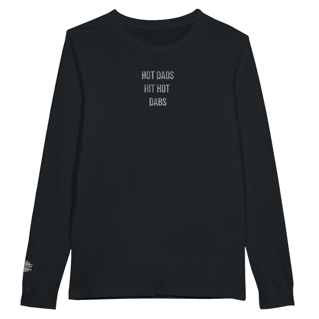Hot Dads Hit Hot Dabs MickeyZ Embroidered Long Sleeve Tee - Tips 4 Terps