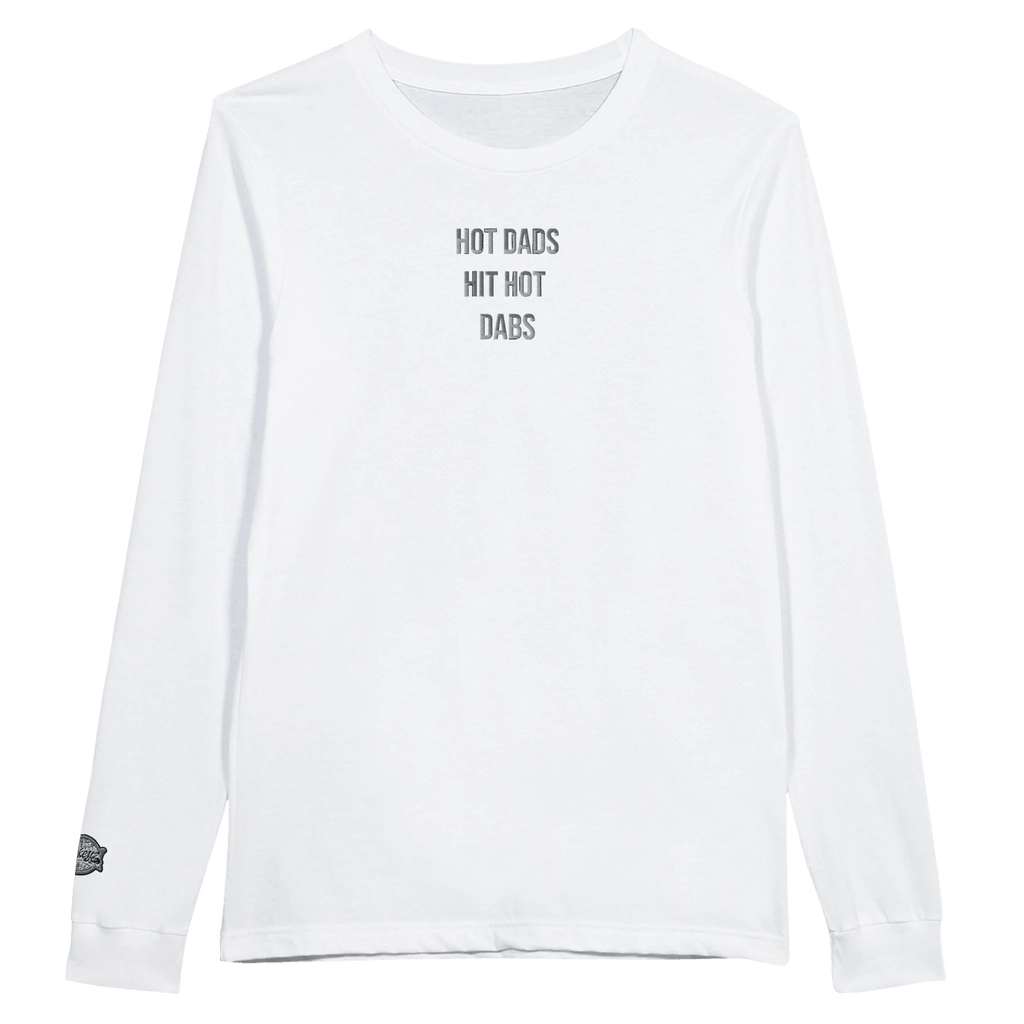 Hot Dads Hit Hot Dabs MickeyZ Embroidered Long Sleeve Tee - Tips 4 Terps
