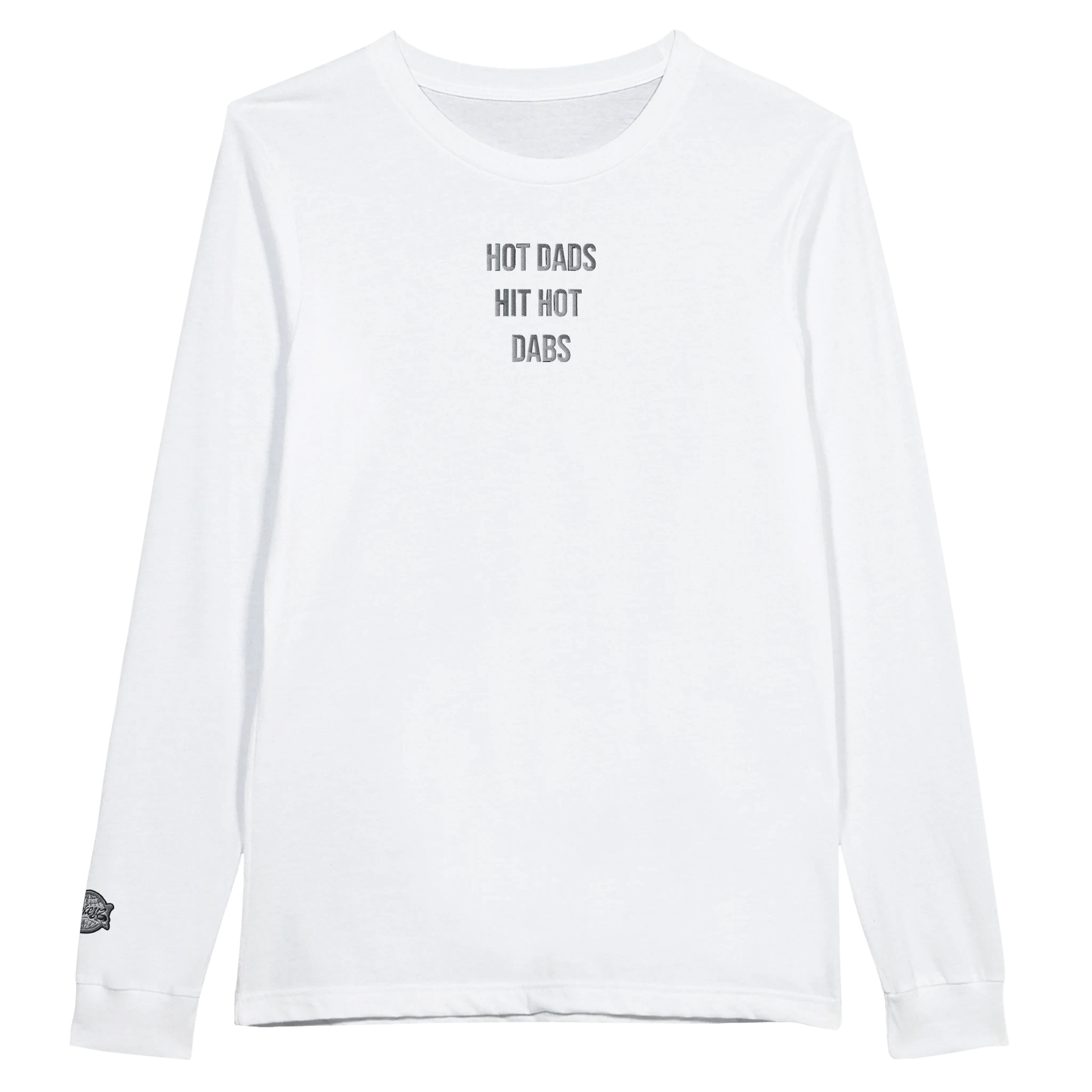 Hot Dads Hit Hot Dabs MickeyZ Embroidered Long Sleeve Tee - Tips 4 Terps