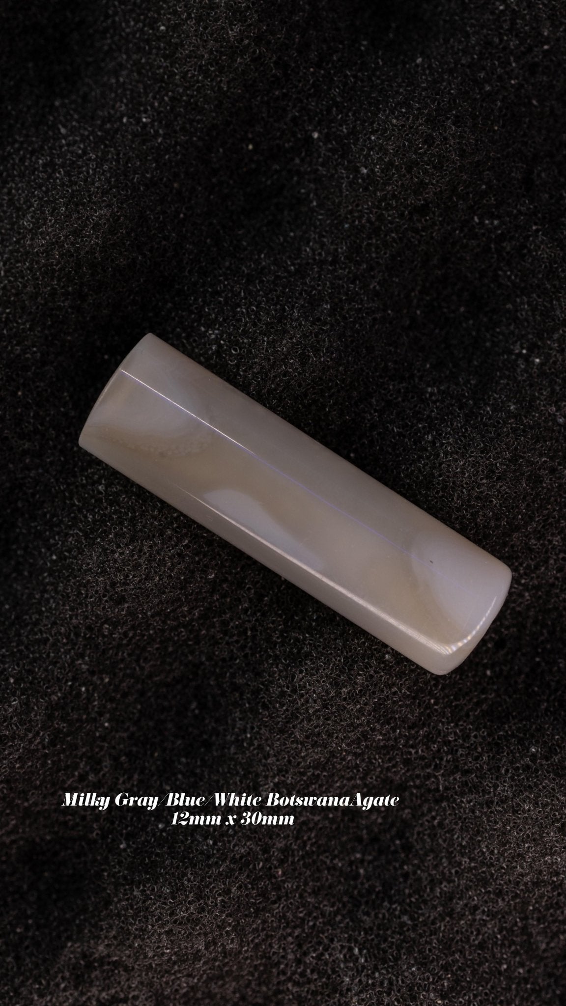 Milky Gray/Blue/white Botswana agate 12MM - Tips 4 Terps