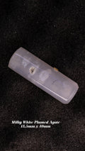 Milky White Plumed Agate 13.5MM With Screw For Handle - Tips 4 Terps