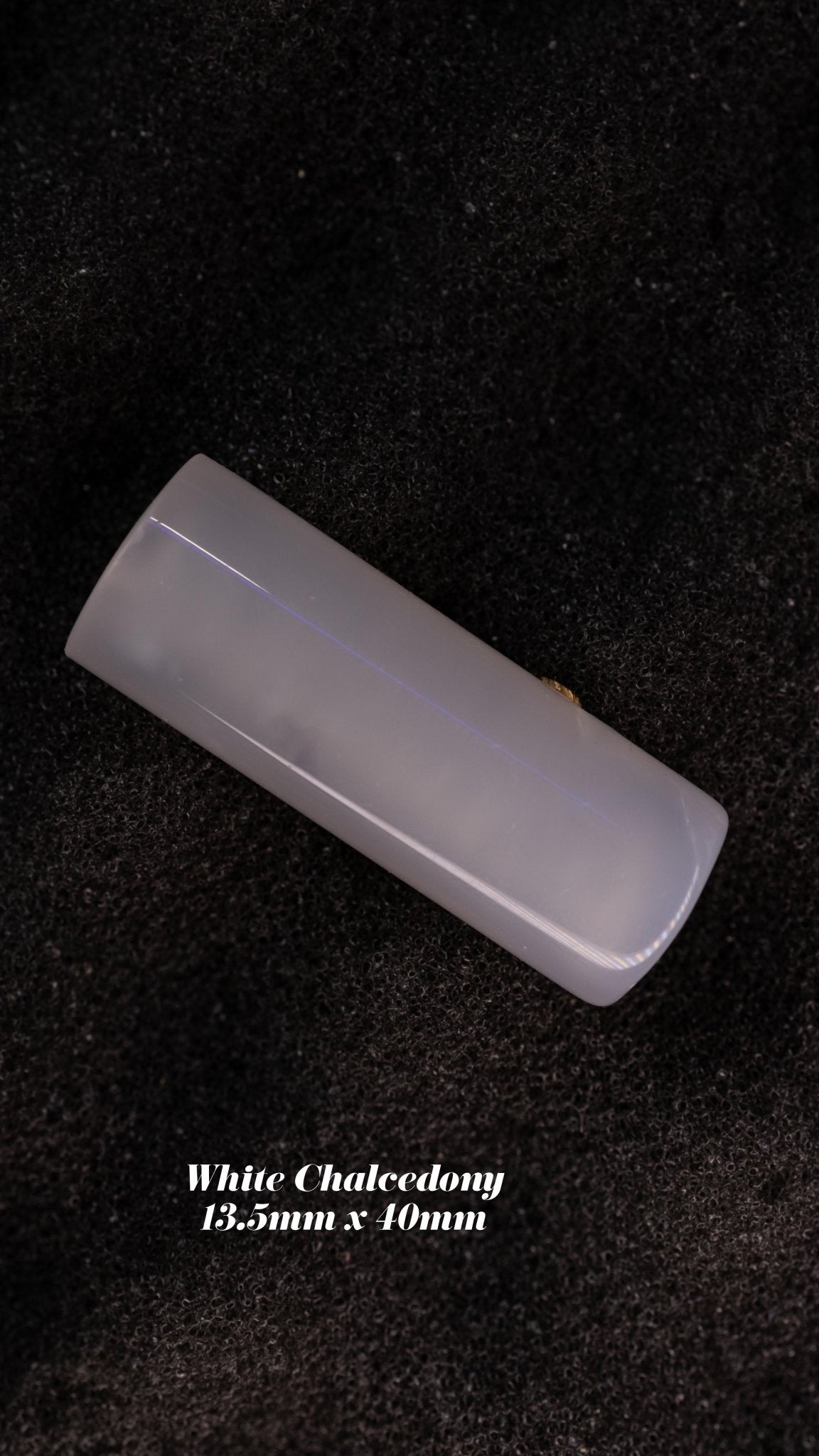 White Chalcedony 13.5mm With Screw For Handle - Tips 4 Terps