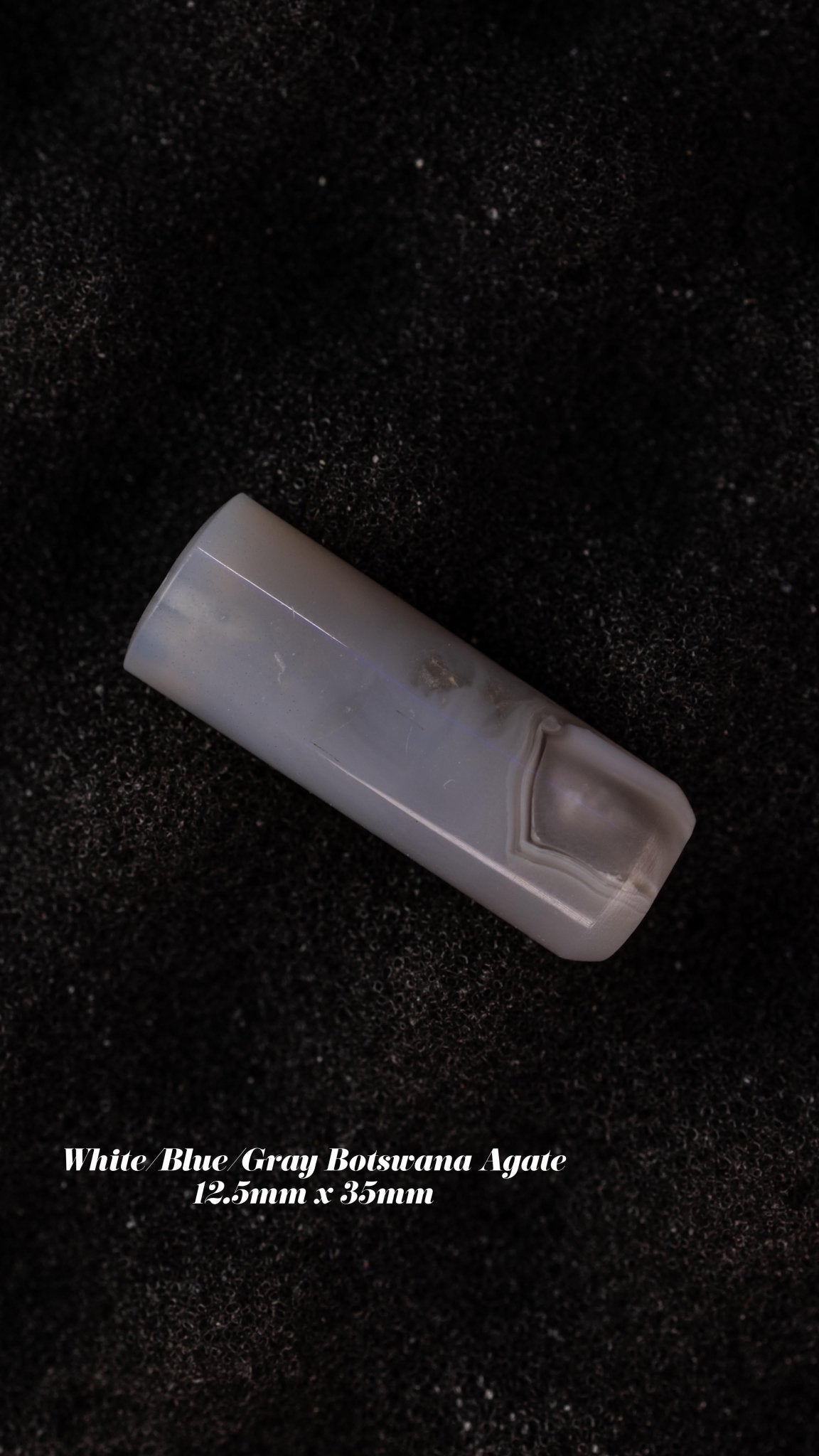 White/Blue/Grey Botswana Agate 12.5MM - Tips 4 Terps